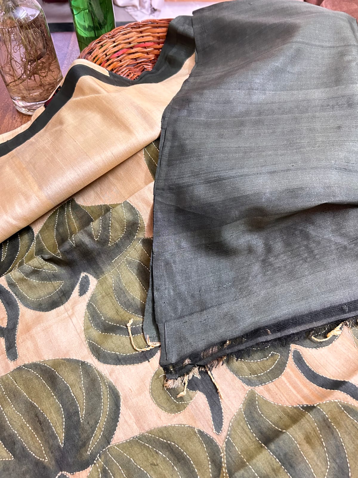 Handcrafted Saree: A Fusion of Painting and Embroidery