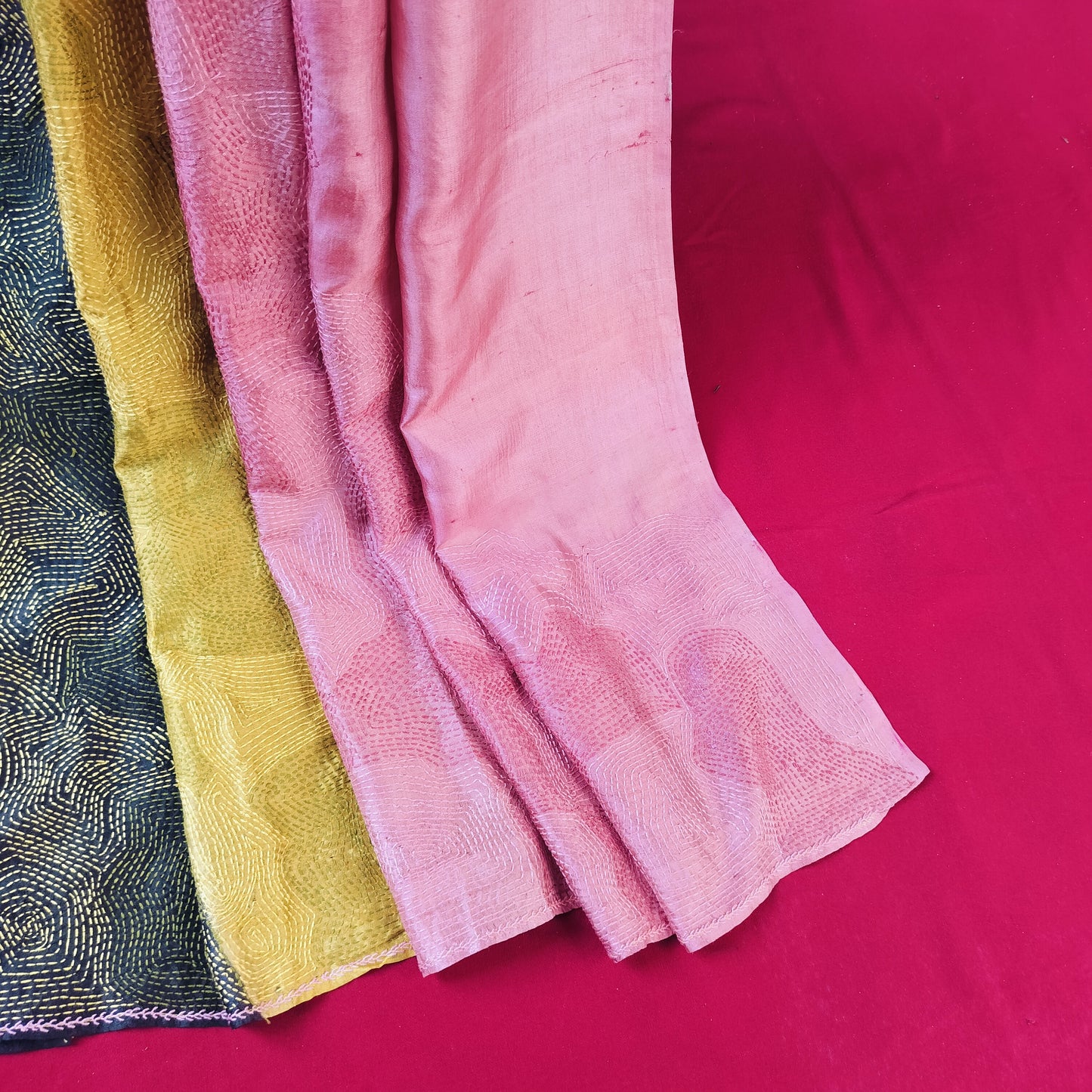 Handcrafted Saree: A Fusion of Painting and Hand Embroidery