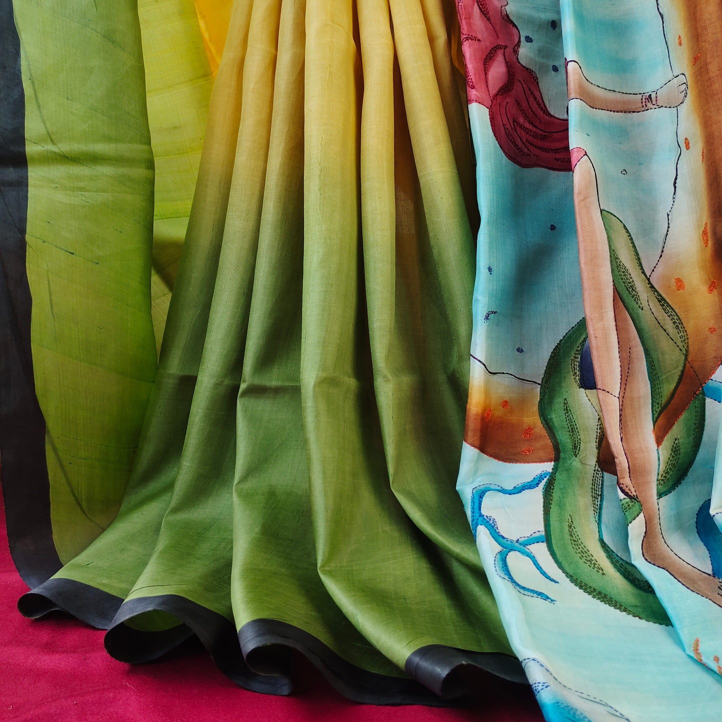 Handcrafted Portrait Saree: A Fusion of Painting and Hand Embroidery
