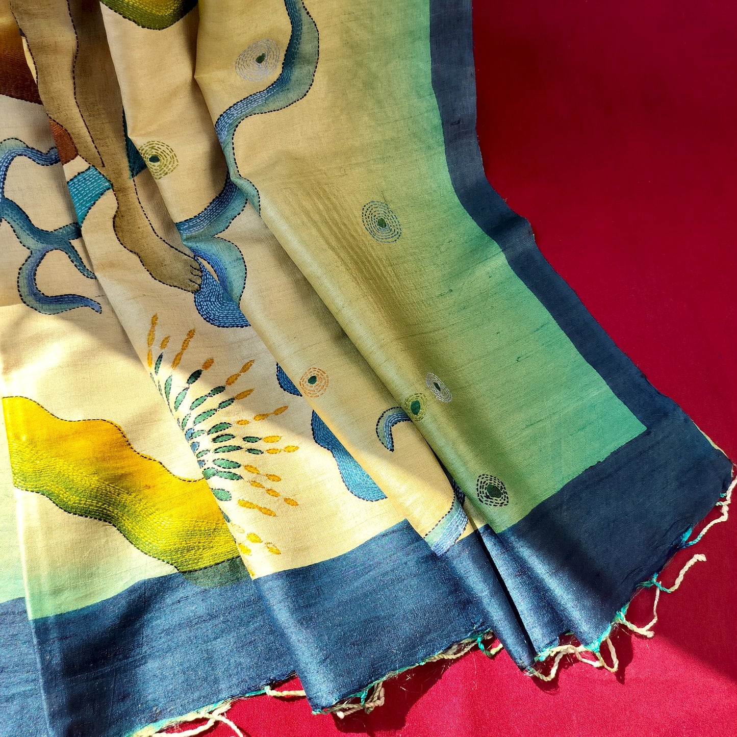 Handcrafted Portrait Saree: A Fusion of Painting and Hand Embroidery
