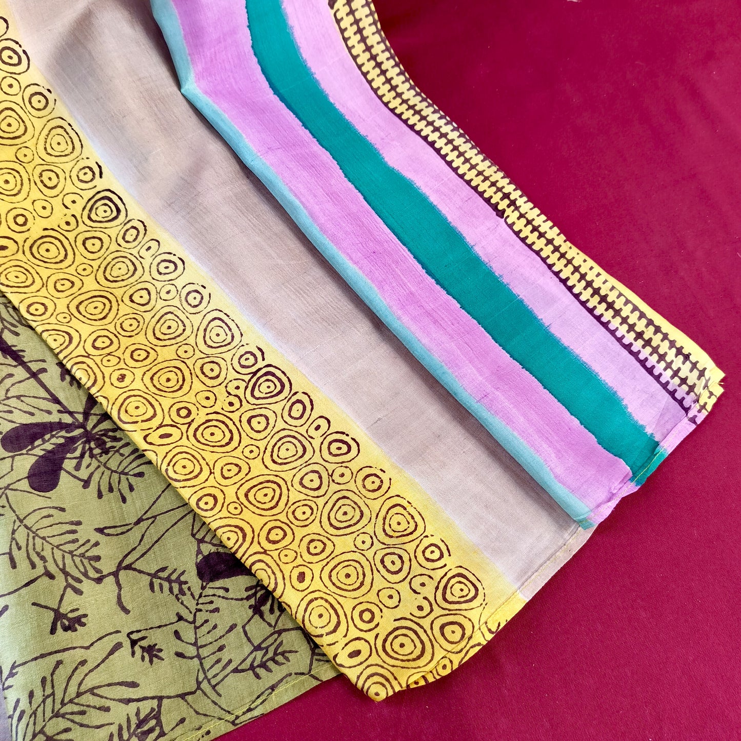 Handcrafted Saree: A Fusion of Block Print and Painting