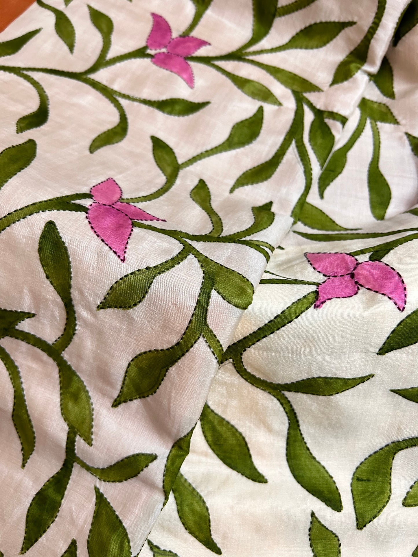 Handcrafted Saree: A Fusion of Painting and Embroidery