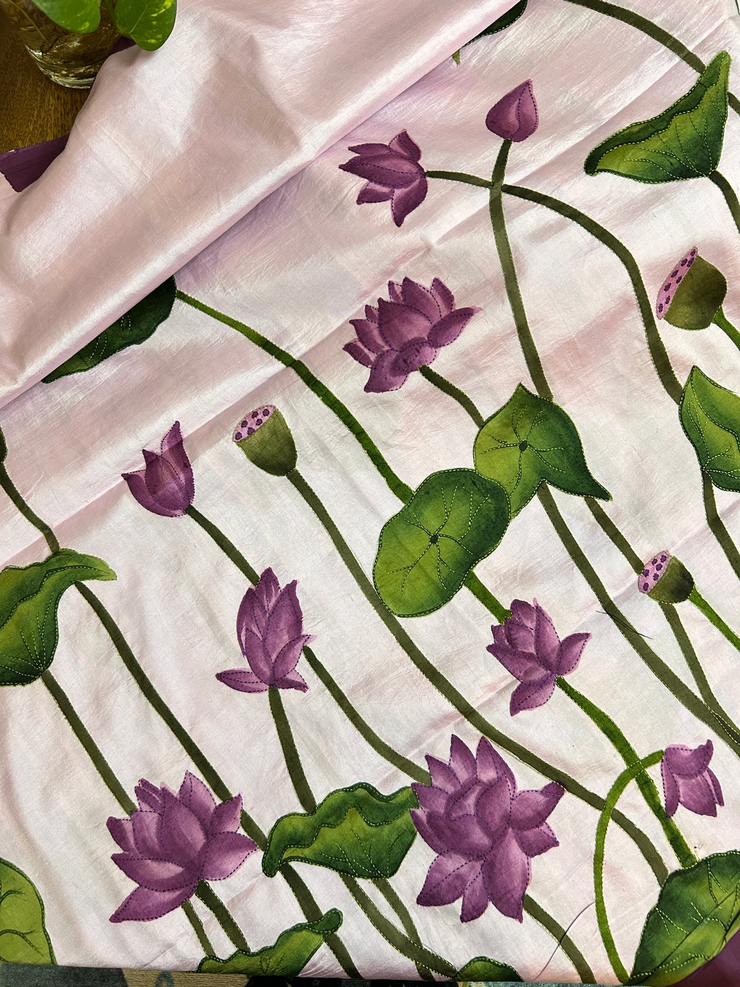 Handcrafted Saree: A Fusion of Painting and Embroidery