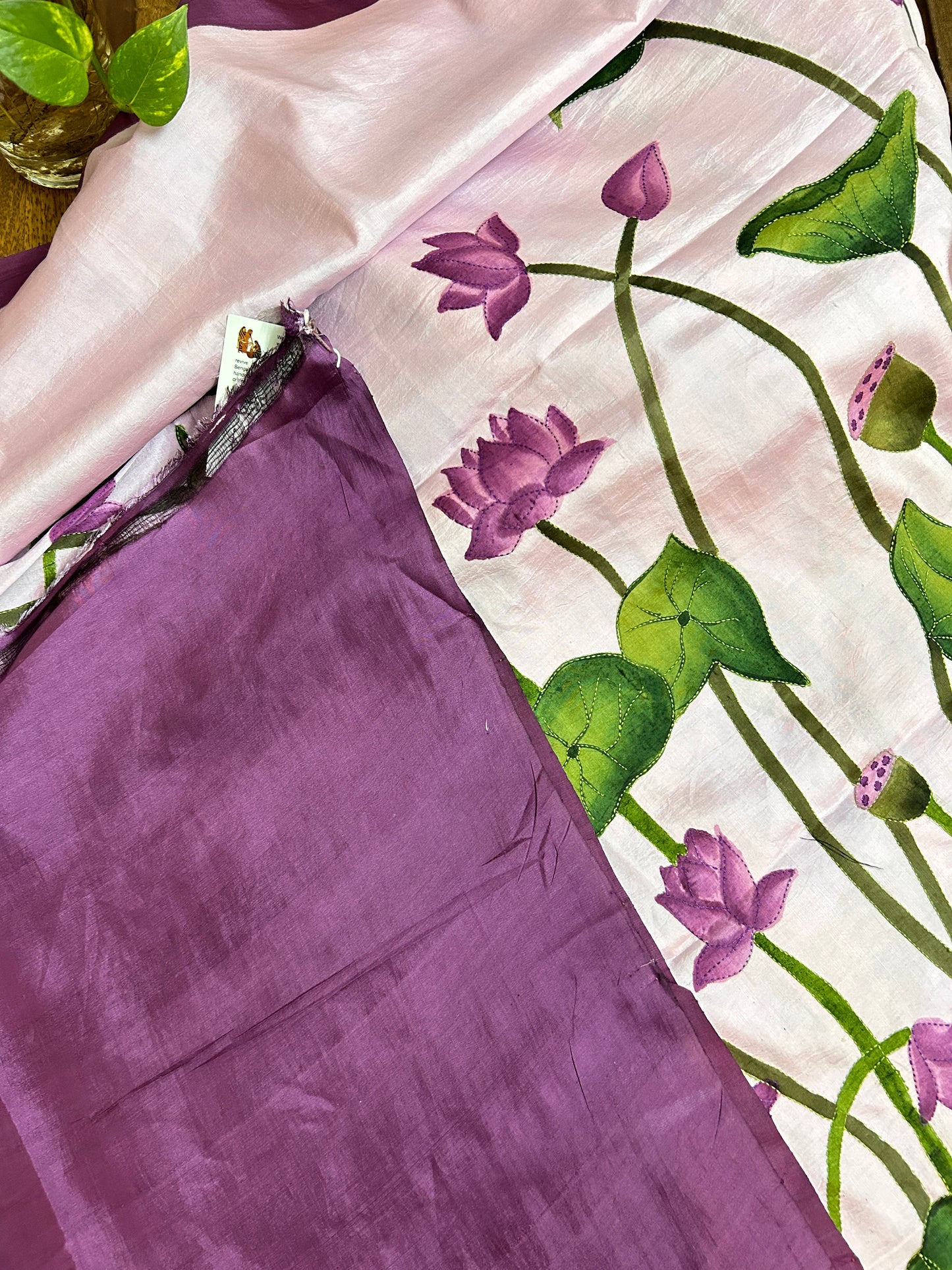 Handcrafted Saree: A Fusion of Painting and Embroidery