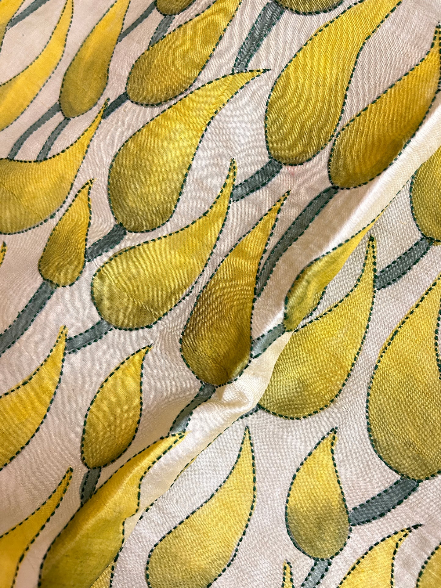 Handcrafted Saree: A Fusion of Painting and Embroidery