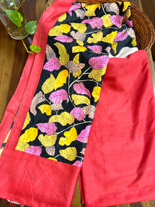 Handcrafted Saree: A Fusion of Painting and Embroidery