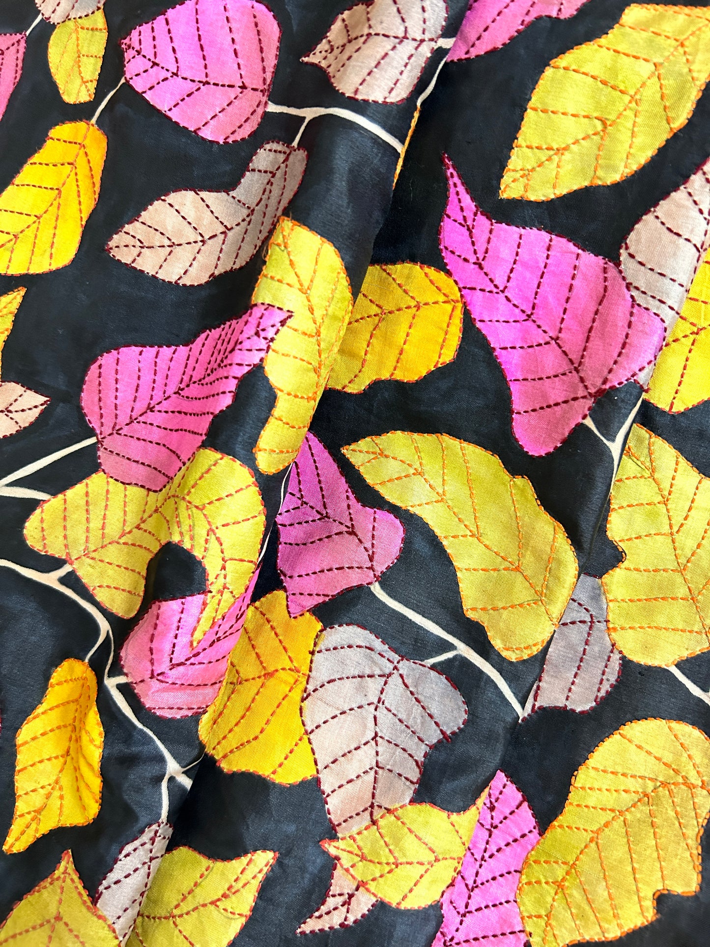 Handcrafted Saree: A Fusion of Painting and Embroidery