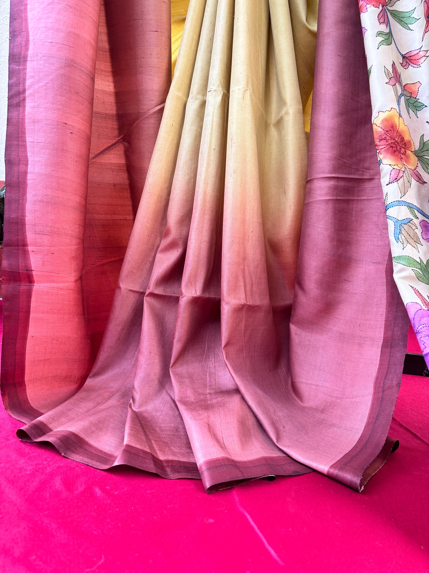 Handcrafted Saree: A Fusion of Painting and Hand Embroidery